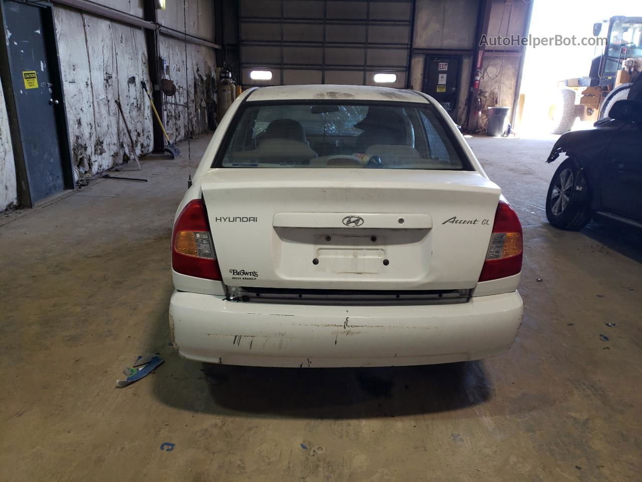 2001 Hyundai Accent Gl White vin: KMHCG45C11U211510