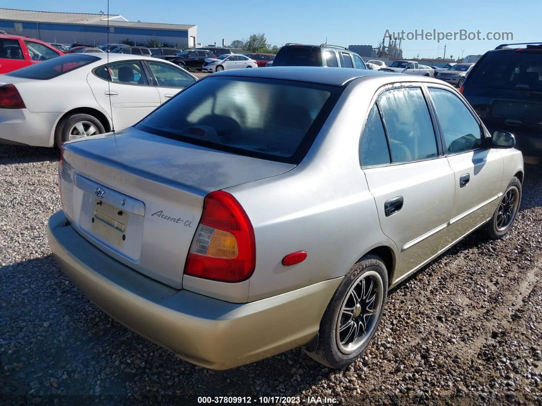 2001 Hyundai Accent Gl Silver vin: KMHCG45C11U253353