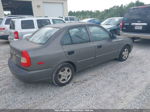 2001 Hyundai Accent Gl Gray vin: KMHCG45C21U214576