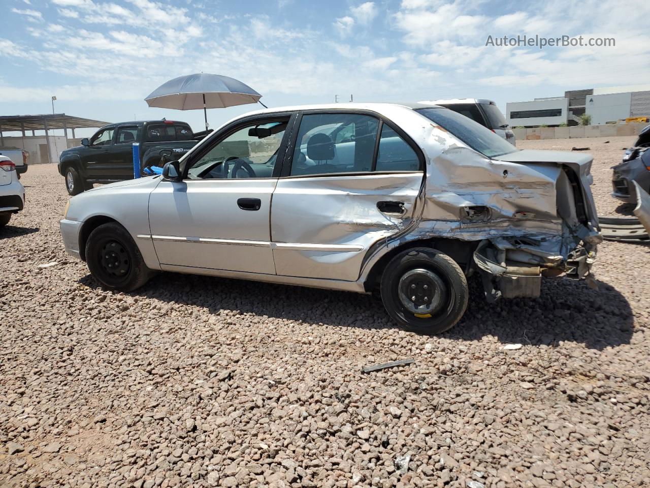 2001 Hyundai Accent Gl Silver vin: KMHCG45C31U146157