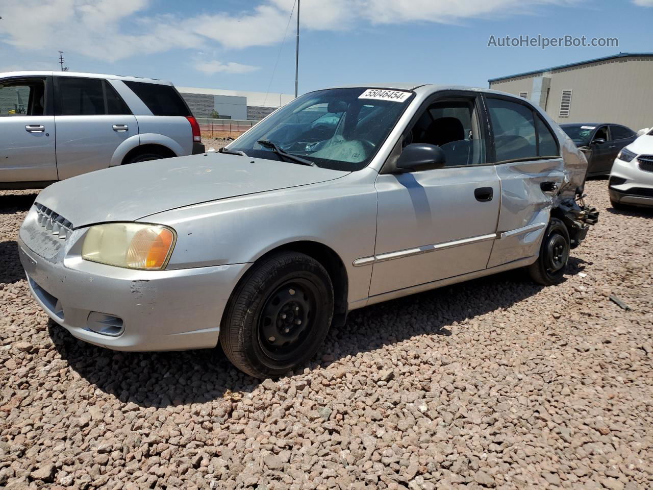 2001 Hyundai Accent Gl Silver vin: KMHCG45C31U146157