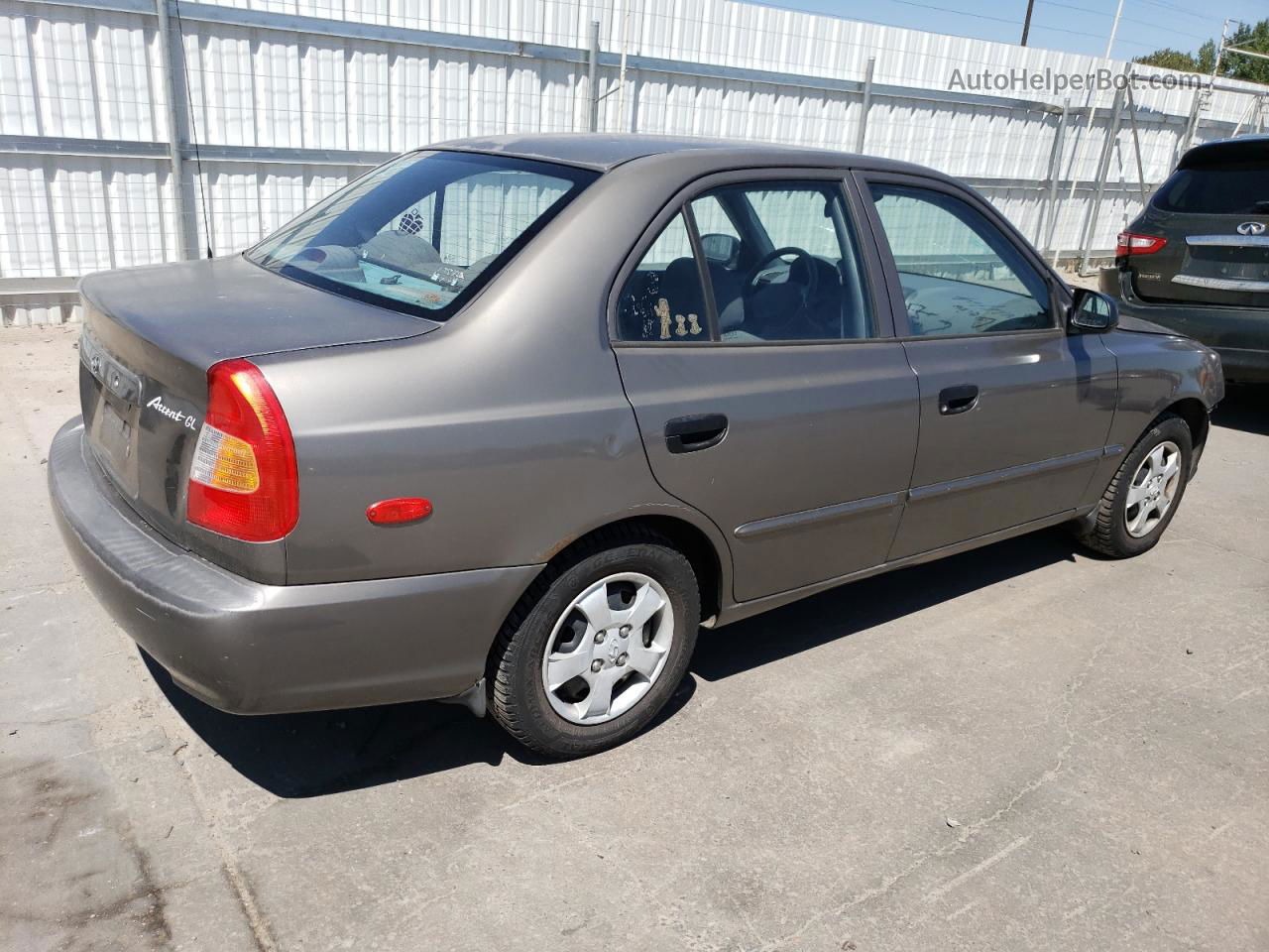 2001 Hyundai Accent Gl Серый vin: KMHCG45C31U218345