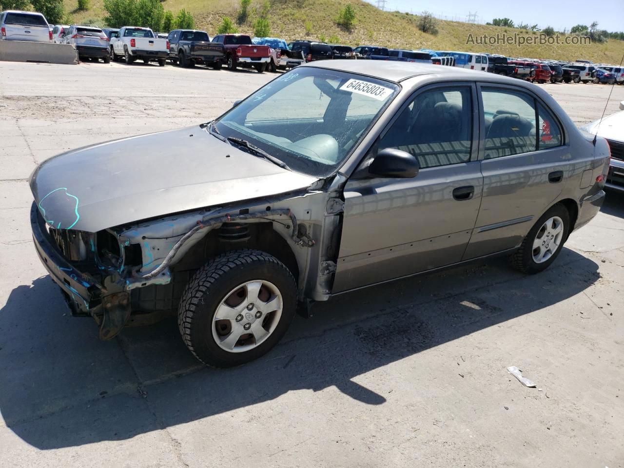 2001 Hyundai Accent Gl Gray vin: KMHCG45C31U218345