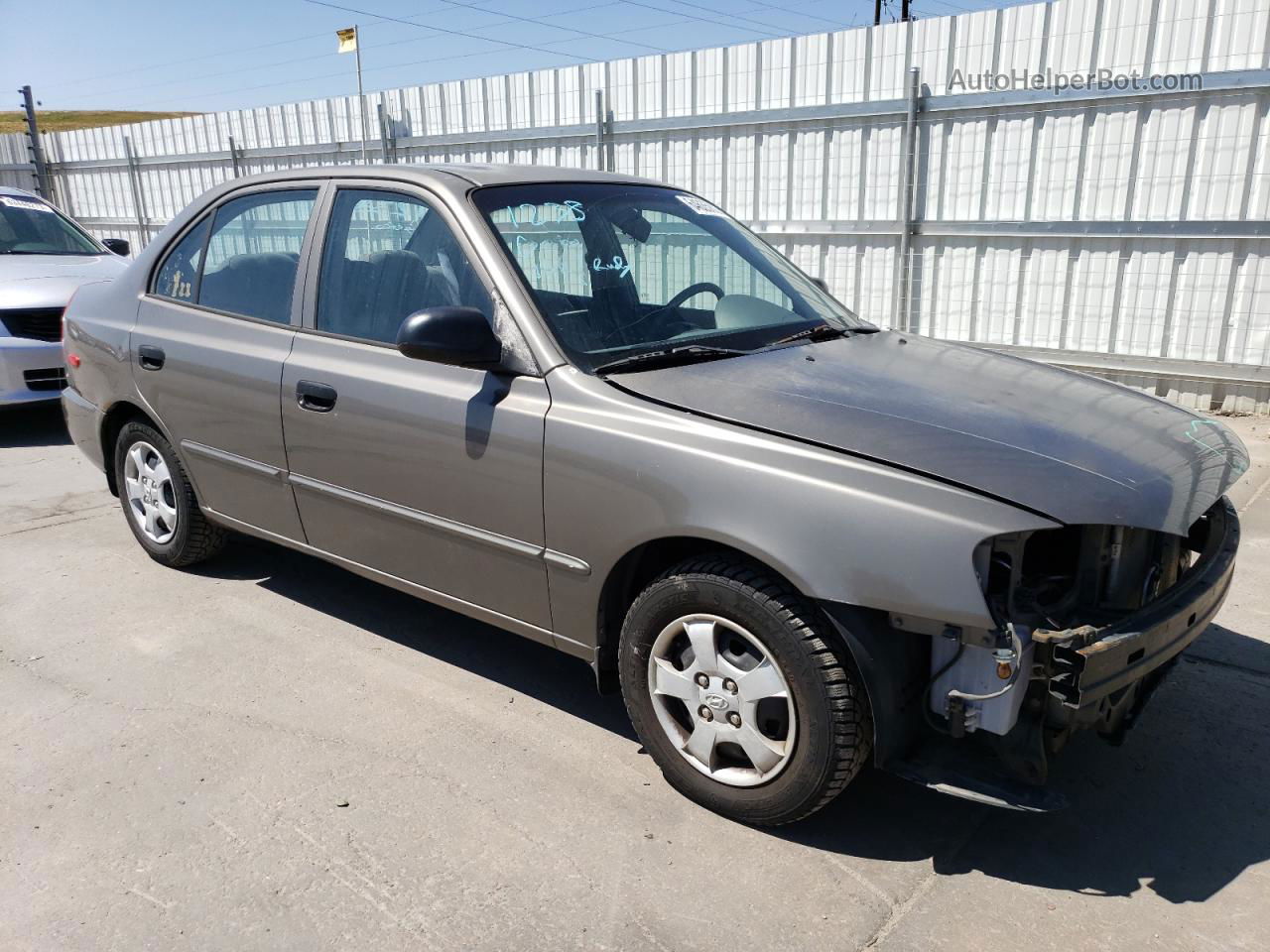 2001 Hyundai Accent Gl Gray vin: KMHCG45C31U218345