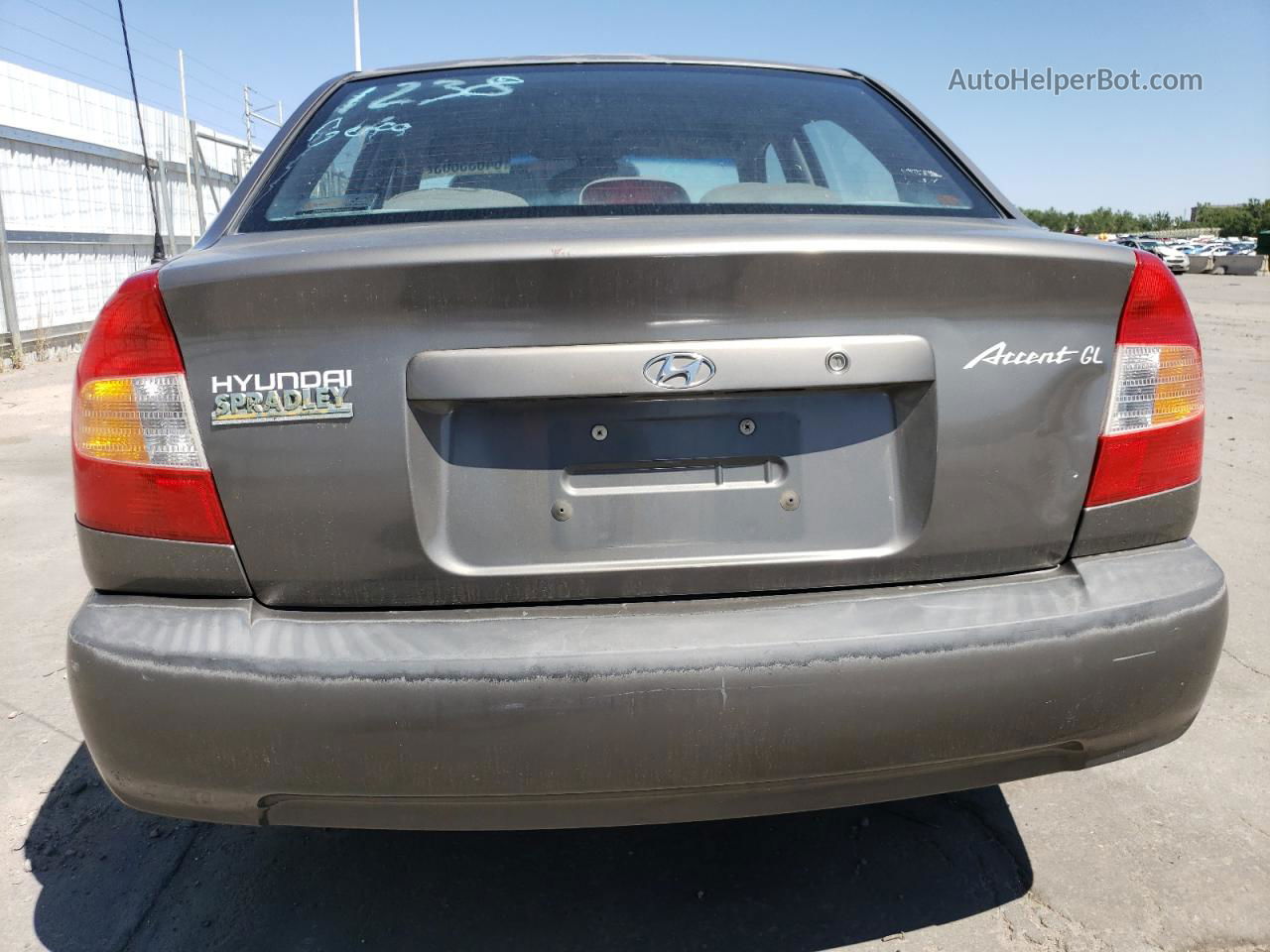 2001 Hyundai Accent Gl Gray vin: KMHCG45C31U218345