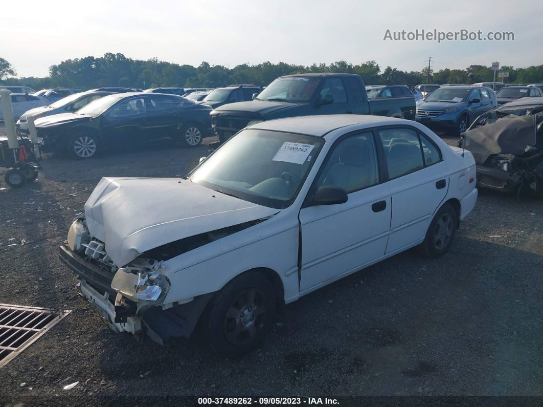 2001 Hyundai Accent Gl White vin: KMHCG45C31U250924