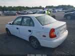 2001 Hyundai Accent Gl White vin: KMHCG45C31U250924