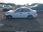 2001 Hyundai Accent Gl White vin: KMHCG45C31U250924