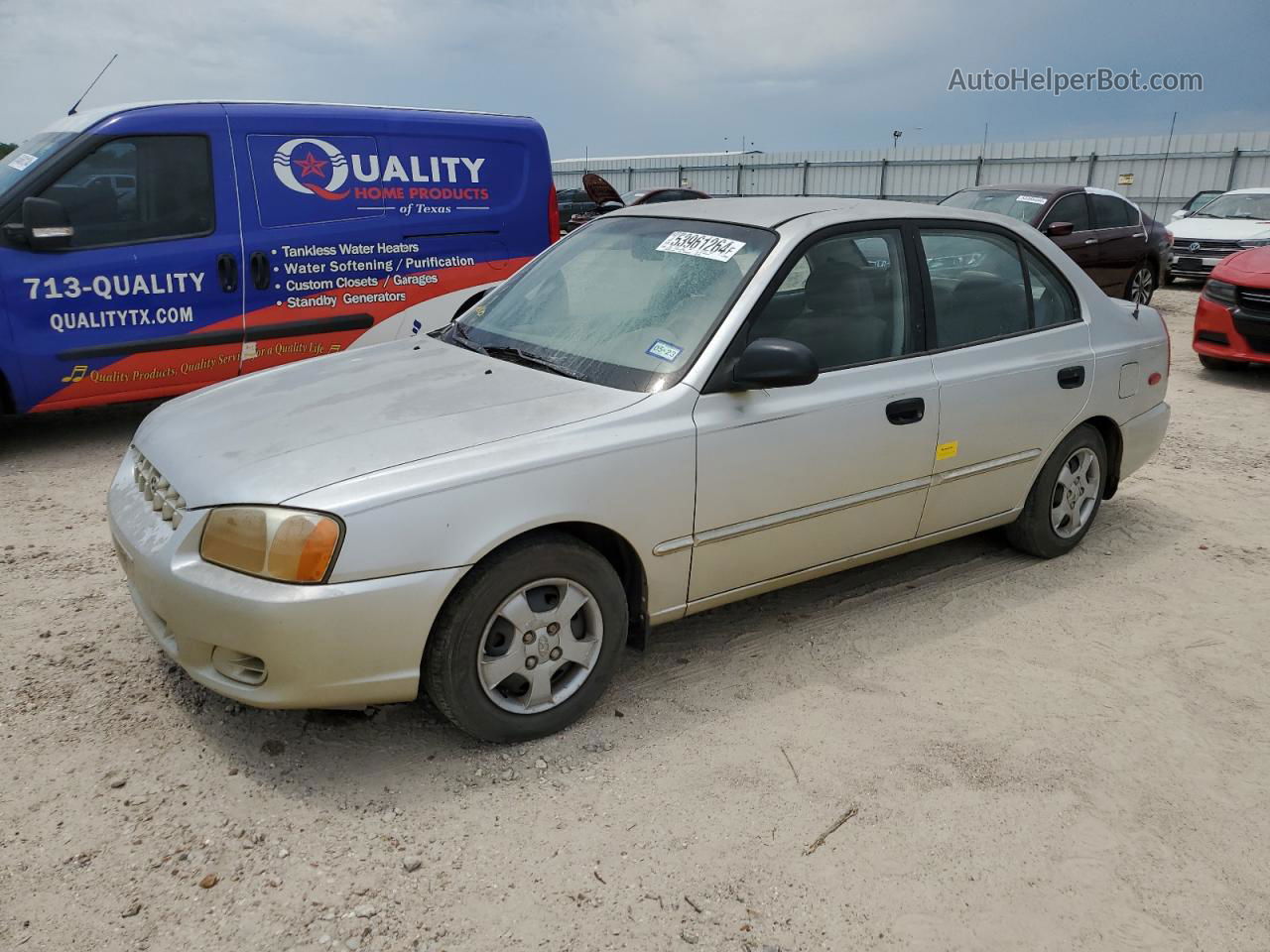 2001 Hyundai Accent Gl Серебряный vin: KMHCG45C41U162657