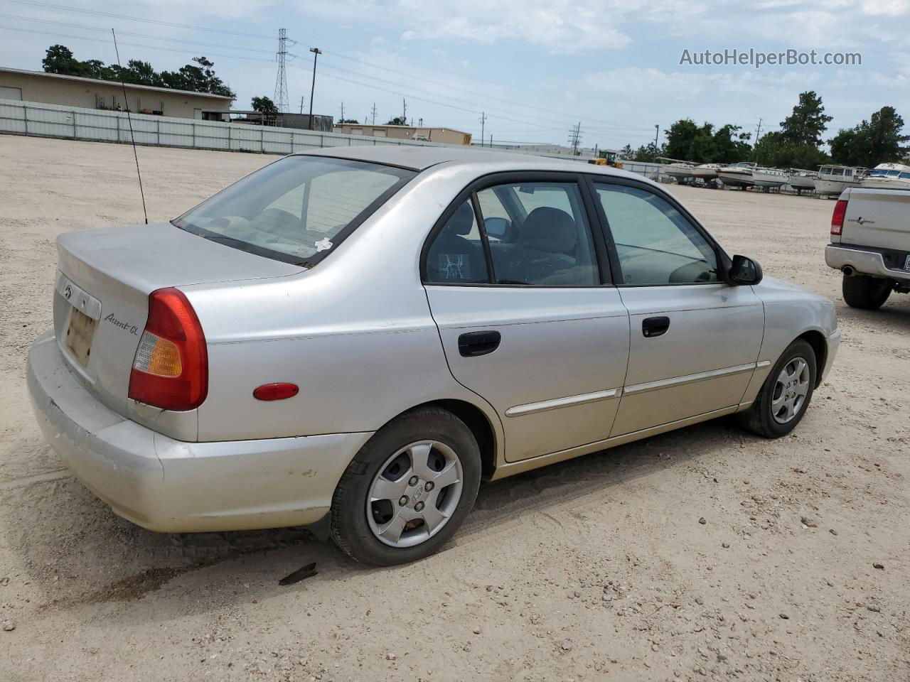 2001 Hyundai Accent Gl Silver vin: KMHCG45C41U162657