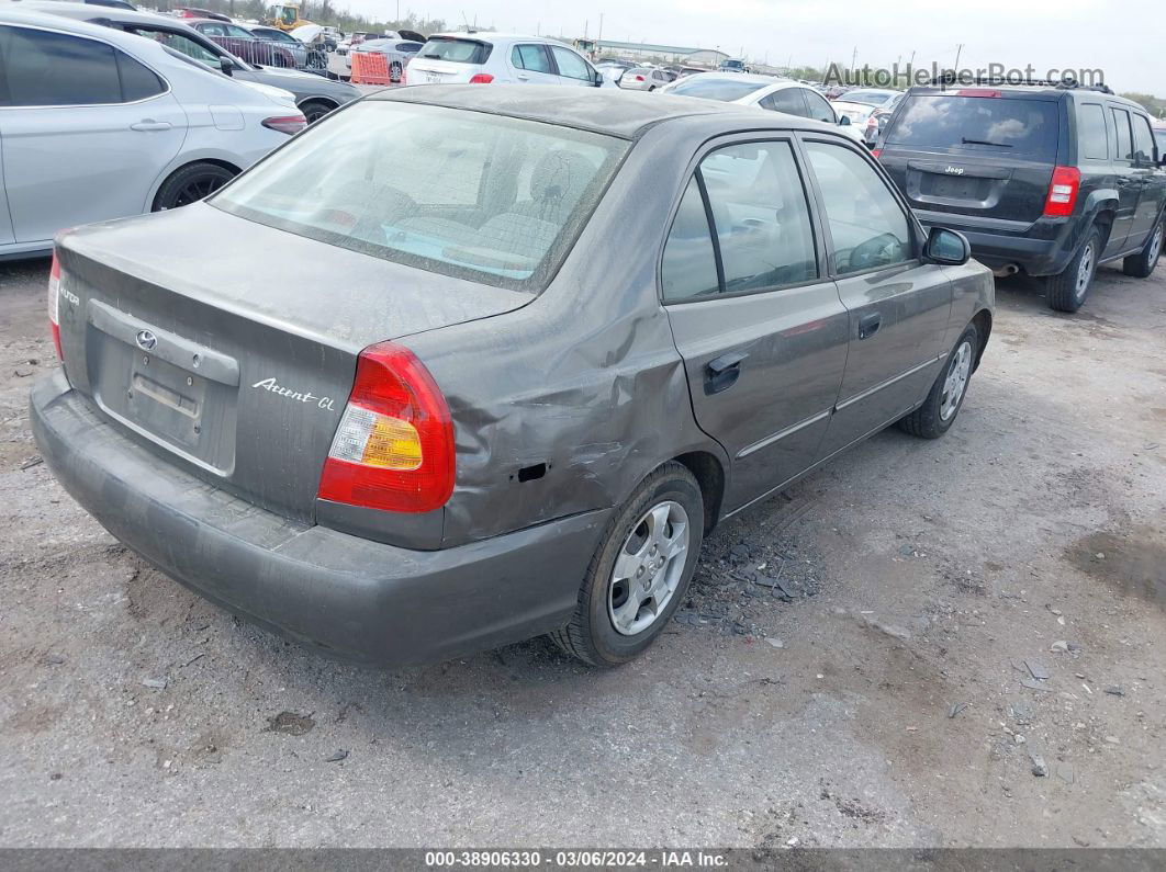 2001 Hyundai Accent Gl Gray vin: KMHCG45C41U204812