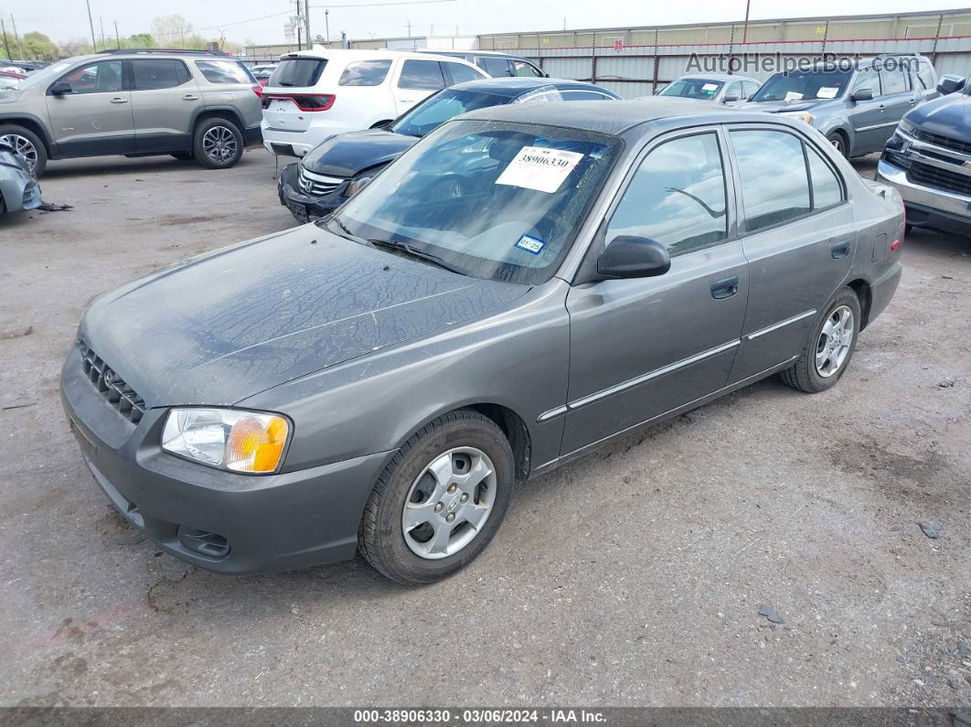 2001 Hyundai Accent Gl Серый vin: KMHCG45C41U204812