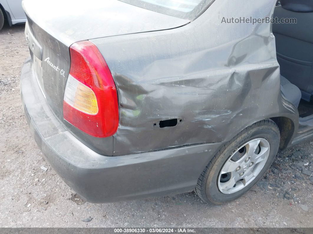 2001 Hyundai Accent Gl Gray vin: KMHCG45C41U204812