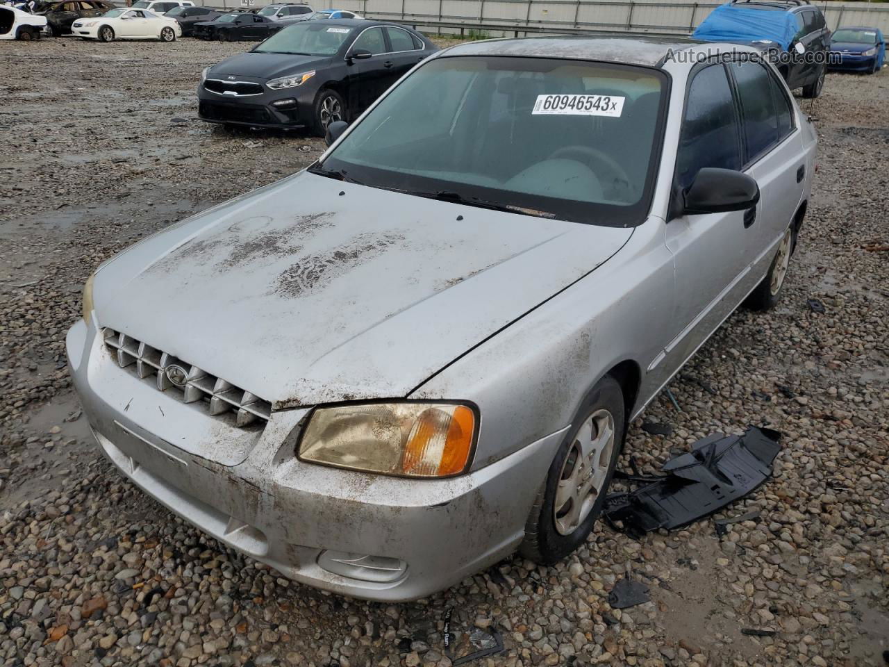 2001 Hyundai Accent Gl Silver vin: KMHCG45C51U175725