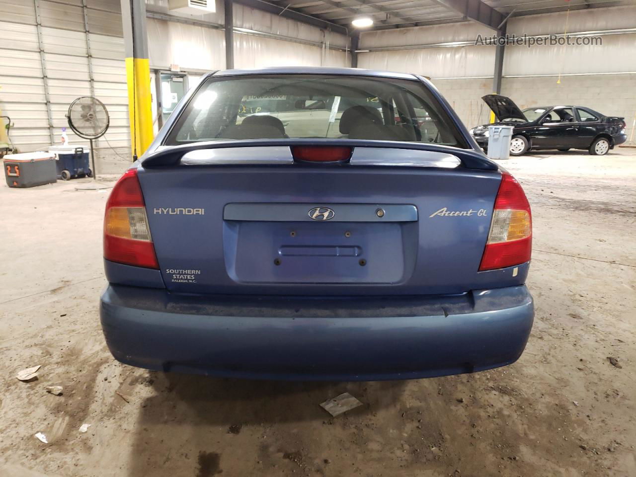 2001 Hyundai Accent Gl Blue vin: KMHCG45C51U248236