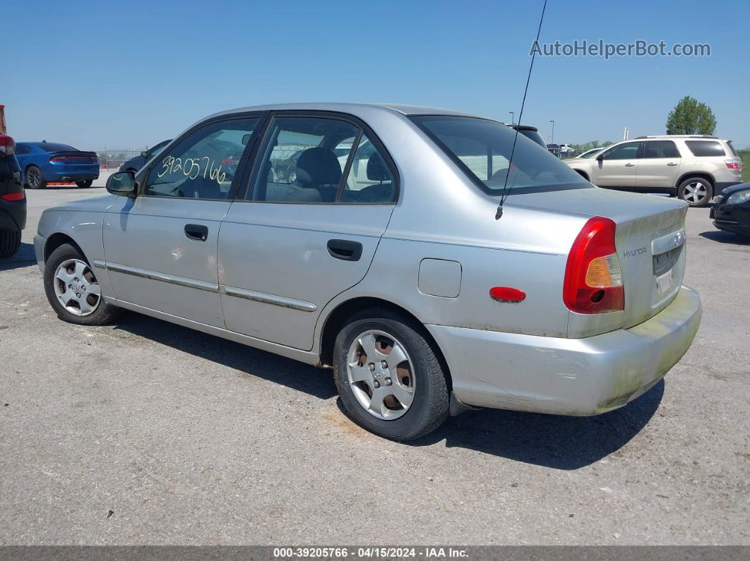 2001 Hyundai Accent Gl Silver vin: KMHCG45C51U249273