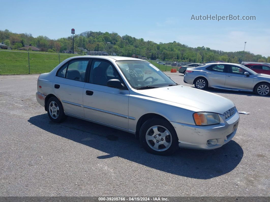 2001 Hyundai Accent Gl Silver vin: KMHCG45C51U249273