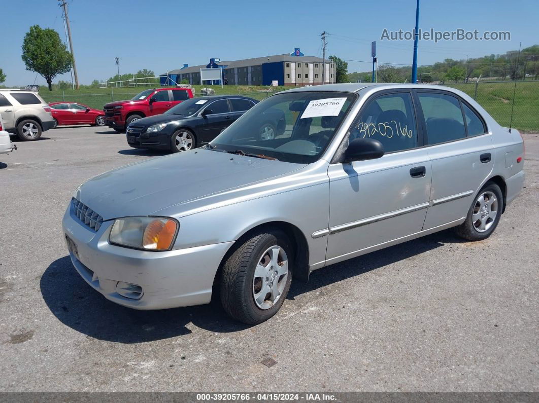 2001 Hyundai Accent Gl Silver vin: KMHCG45C51U249273