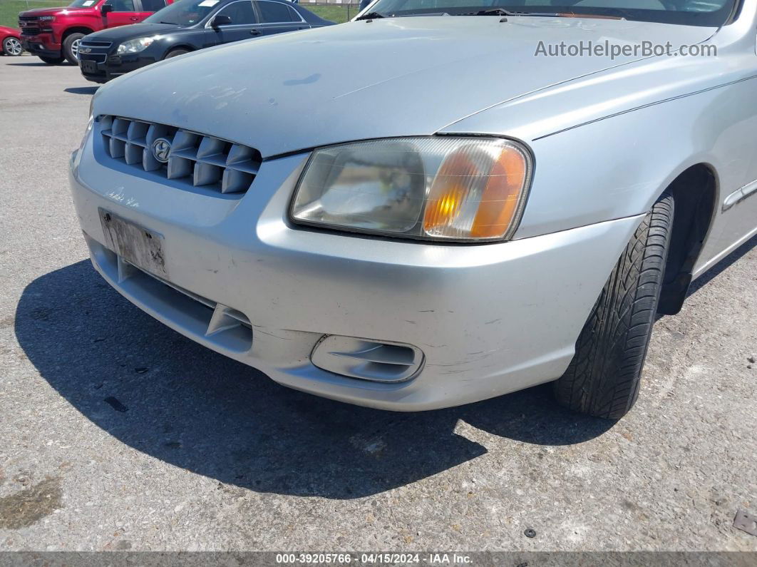 2001 Hyundai Accent Gl Silver vin: KMHCG45C51U249273