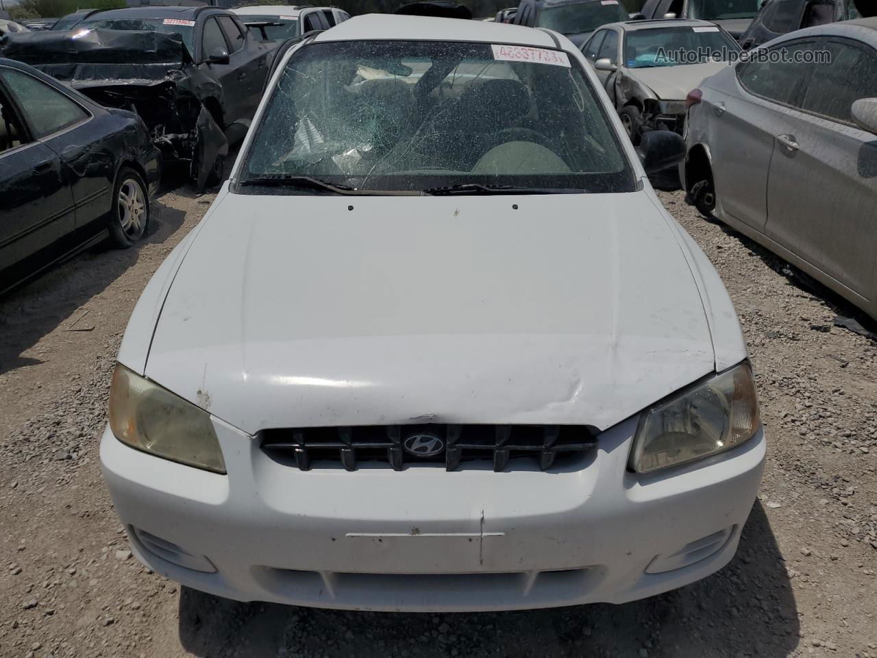 2001 Hyundai Accent Gl White vin: KMHCG45C71U169795