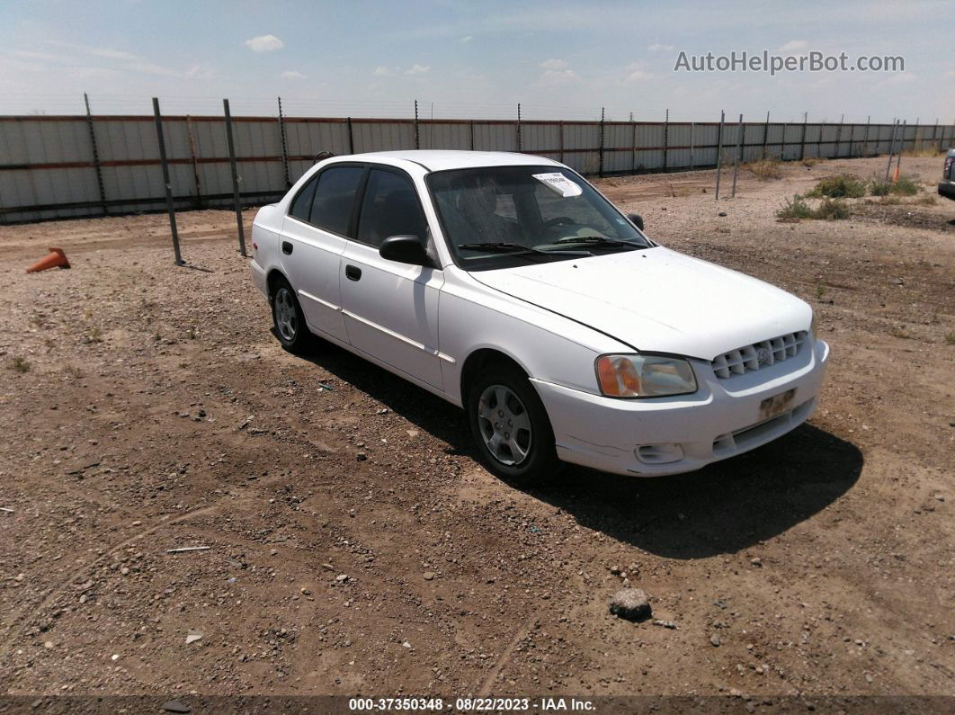 2001 Hyundai Accent Gl White vin: KMHCG45C81U227879