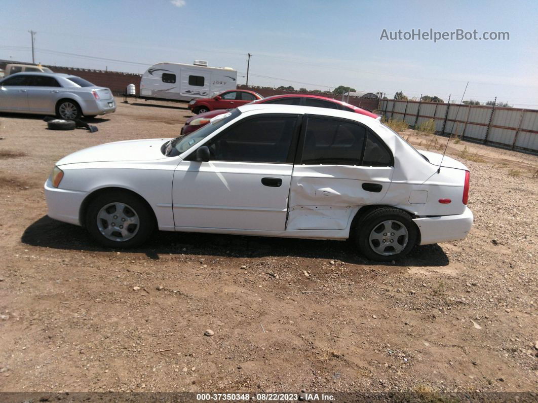 2001 Hyundai Accent Gl White vin: KMHCG45C81U227879