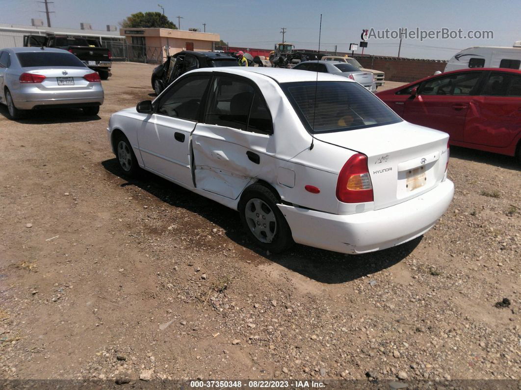 2001 Hyundai Accent Gl White vin: KMHCG45C81U227879