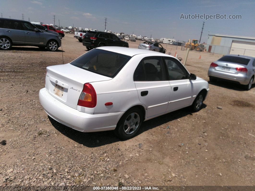 2001 Hyundai Accent Gl White vin: KMHCG45C81U227879