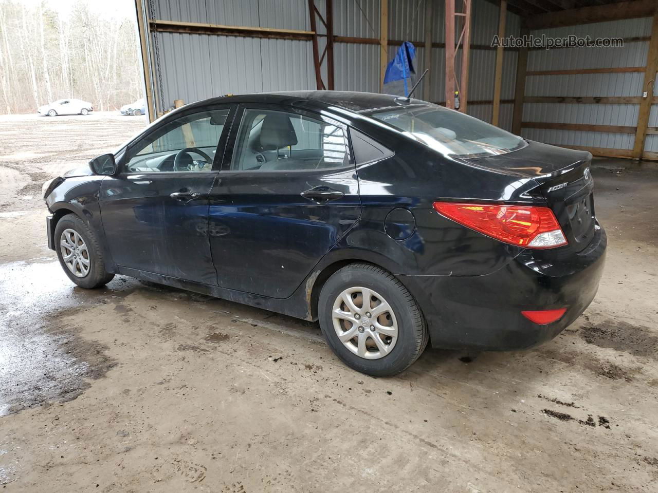 2013 Hyundai Accent Gls Black vin: KMHCT4AE0DU287579