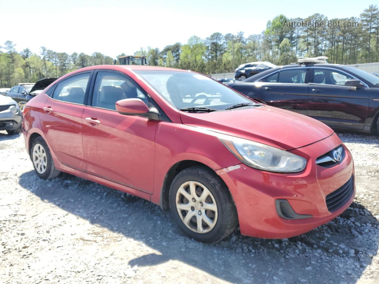 2013 Hyundai Accent Gls Red vin: KMHCT4AE0DU314831