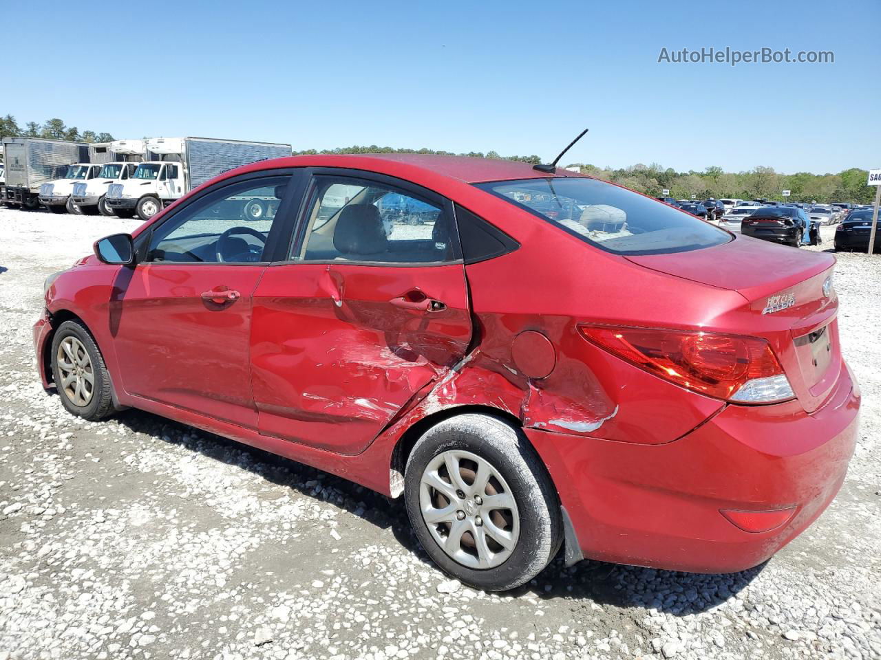 2013 Hyundai Accent Gls Red vin: KMHCT4AE0DU314831