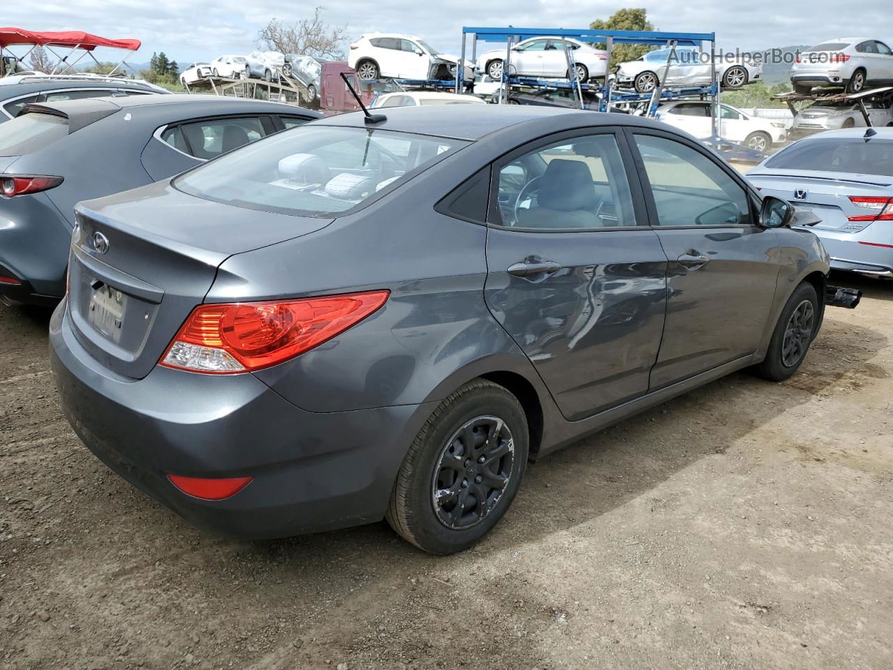 2013 Hyundai Accent Gls Charcoal vin: KMHCT4AE0DU315591