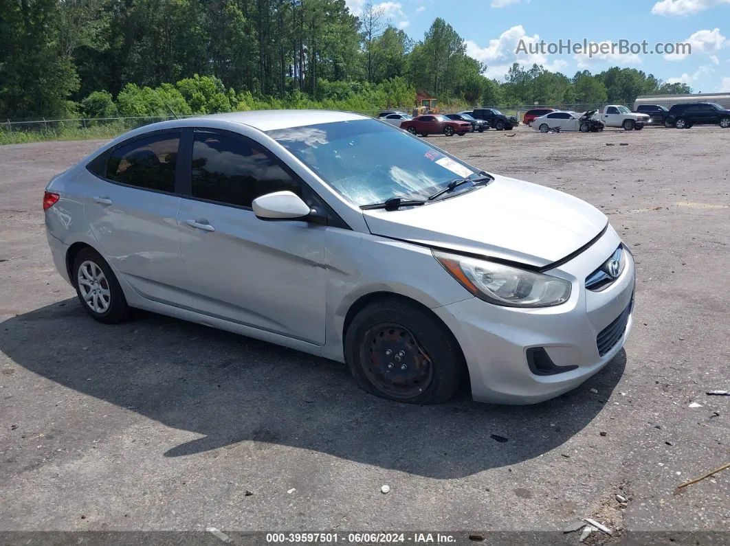 2013 Hyundai Accent Gls Silver vin: KMHCT4AE0DU445158