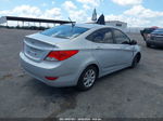 2013 Hyundai Accent Gls Silver vin: KMHCT4AE0DU445158