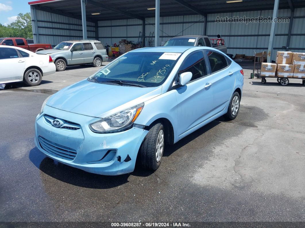 2013 Hyundai Accent Gls Blue vin: KMHCT4AE0DU497549