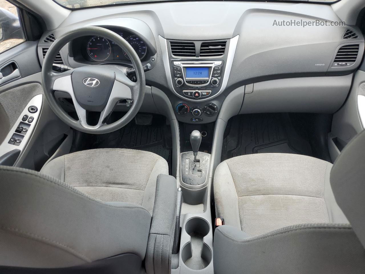 2013 Hyundai Accent Gls Gray vin: KMHCT4AE0DU504015