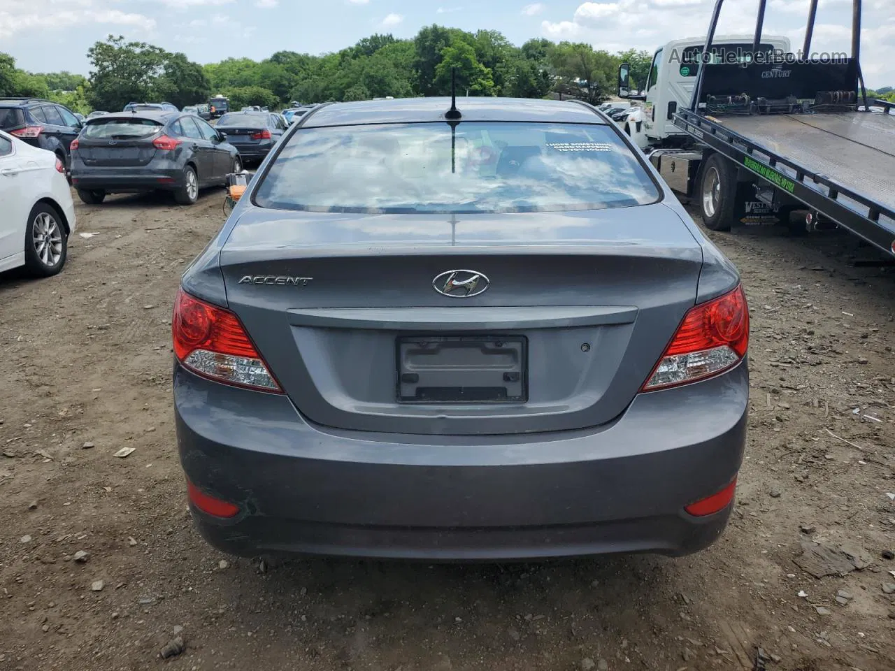 2013 Hyundai Accent Gls Gray vin: KMHCT4AE0DU504015