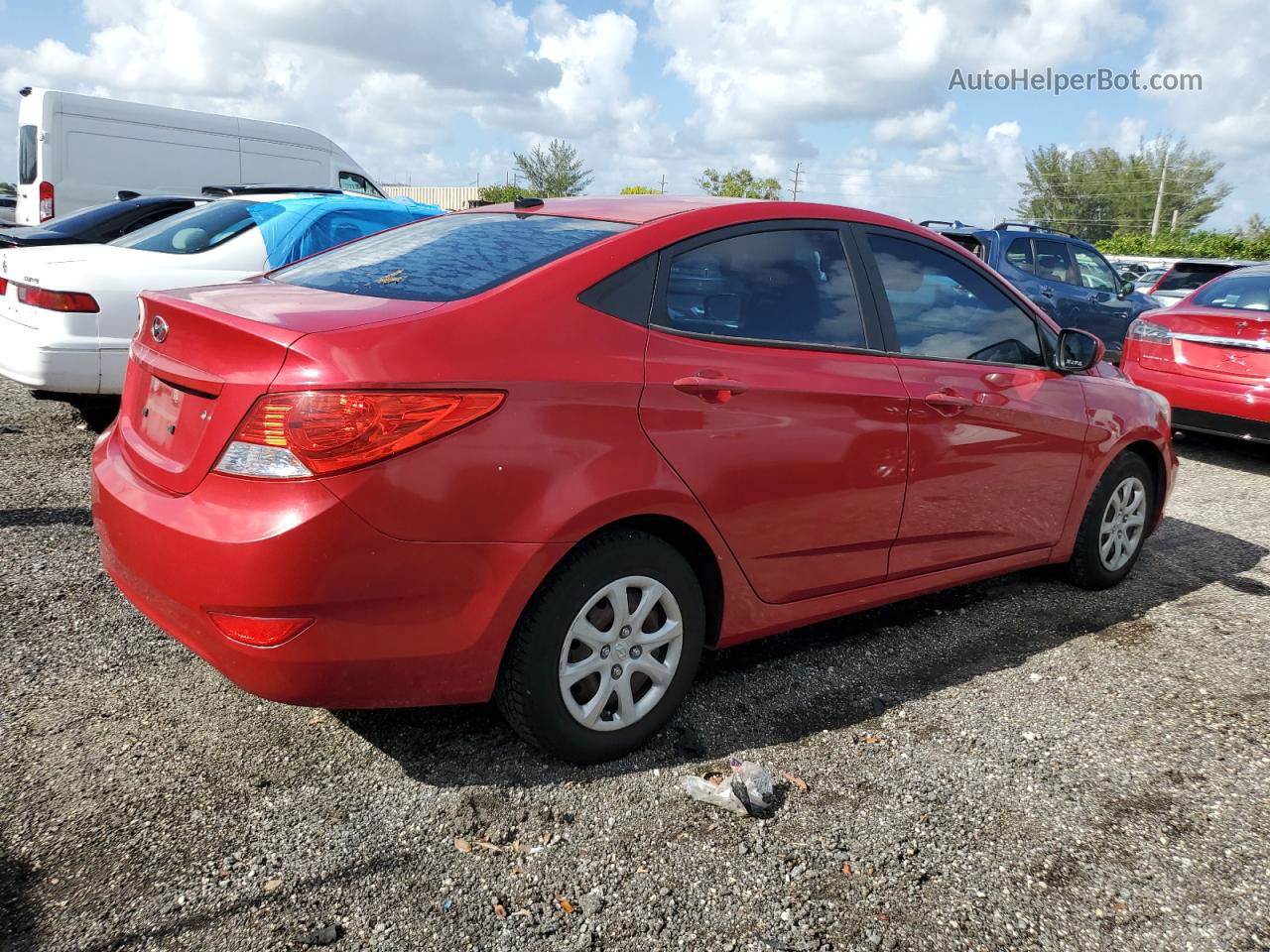 2013 Hyundai Accent Gls Red vin: KMHCT4AE0DU522515