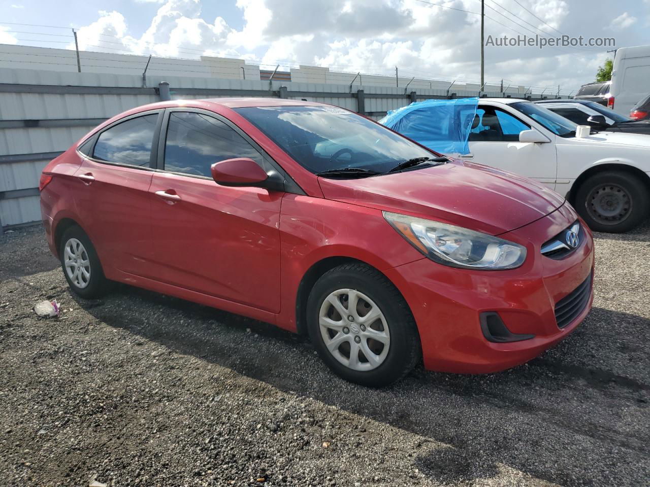 2013 Hyundai Accent Gls Red vin: KMHCT4AE0DU522515