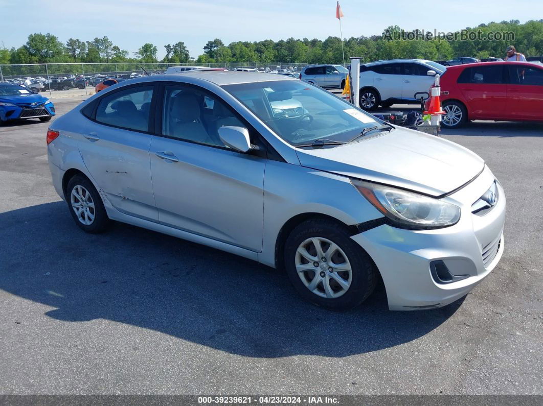 2013 Hyundai Accent Gls Silver vin: KMHCT4AE0DU556163