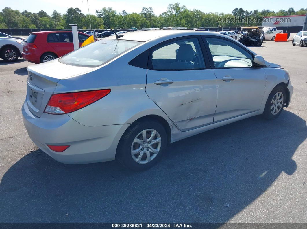 2013 Hyundai Accent Gls Silver vin: KMHCT4AE0DU556163