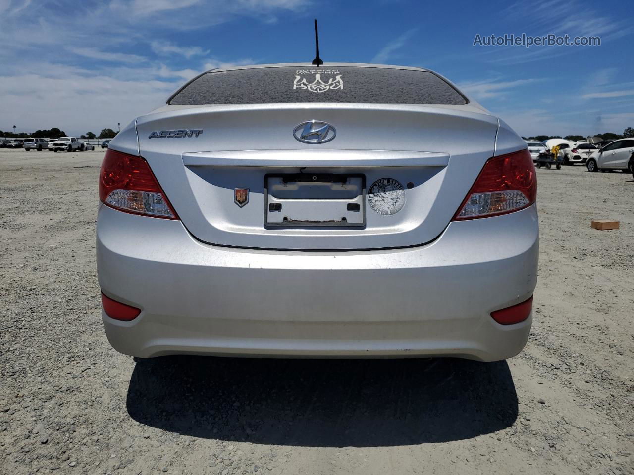 2014 Hyundai Accent Gls Silver vin: KMHCT4AE0EU743551