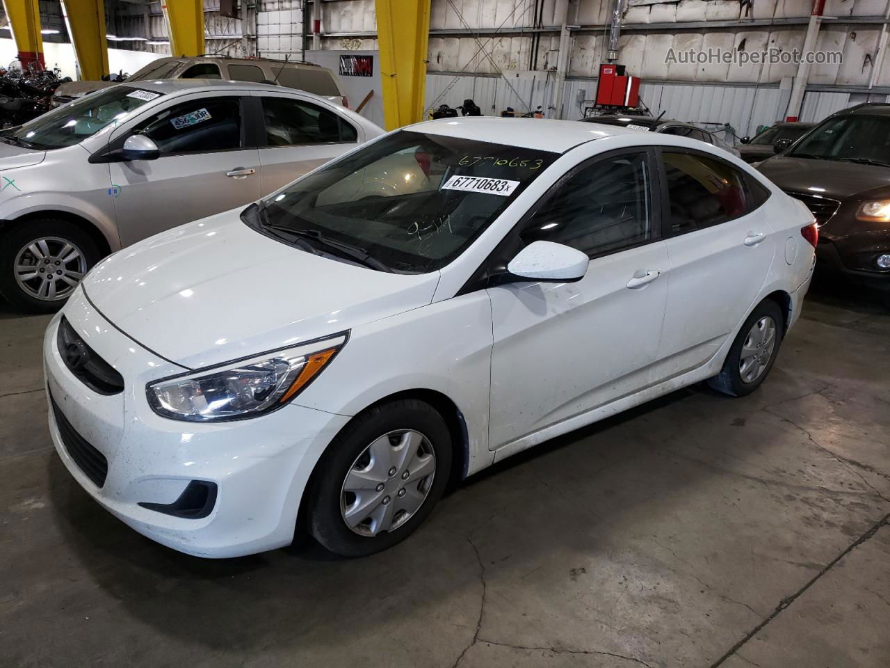 2015 Hyundai Accent Gls White vin: KMHCT4AE0FU821747