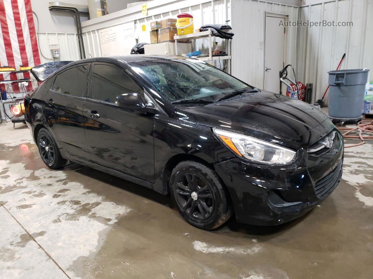 2015 Hyundai Accent Gls Черный vin: KMHCT4AE0FU852738