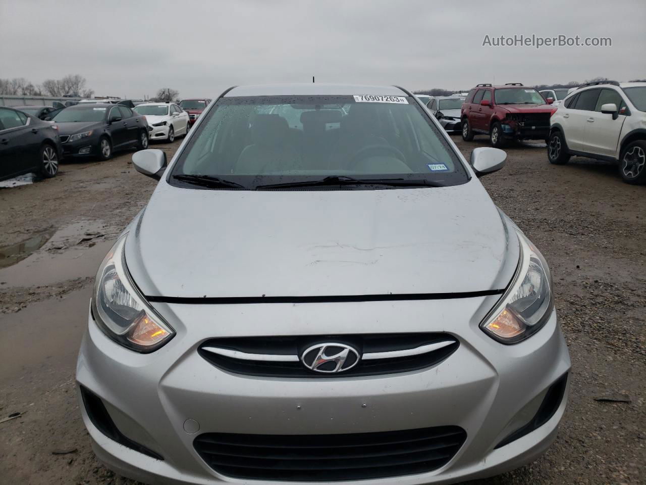 2015 Hyundai Accent Gls Silver vin: KMHCT4AE0FU859169