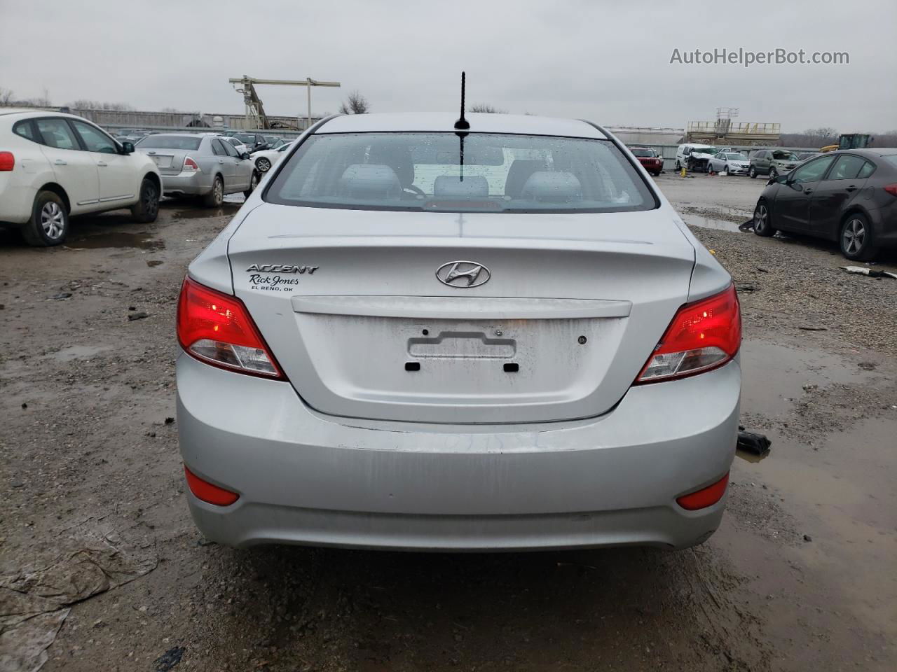 2015 Hyundai Accent Gls Silver vin: KMHCT4AE0FU859169