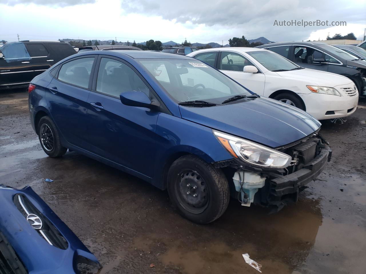 2015 Hyundai Accent Gls Blue vin: KMHCT4AE0FU919998