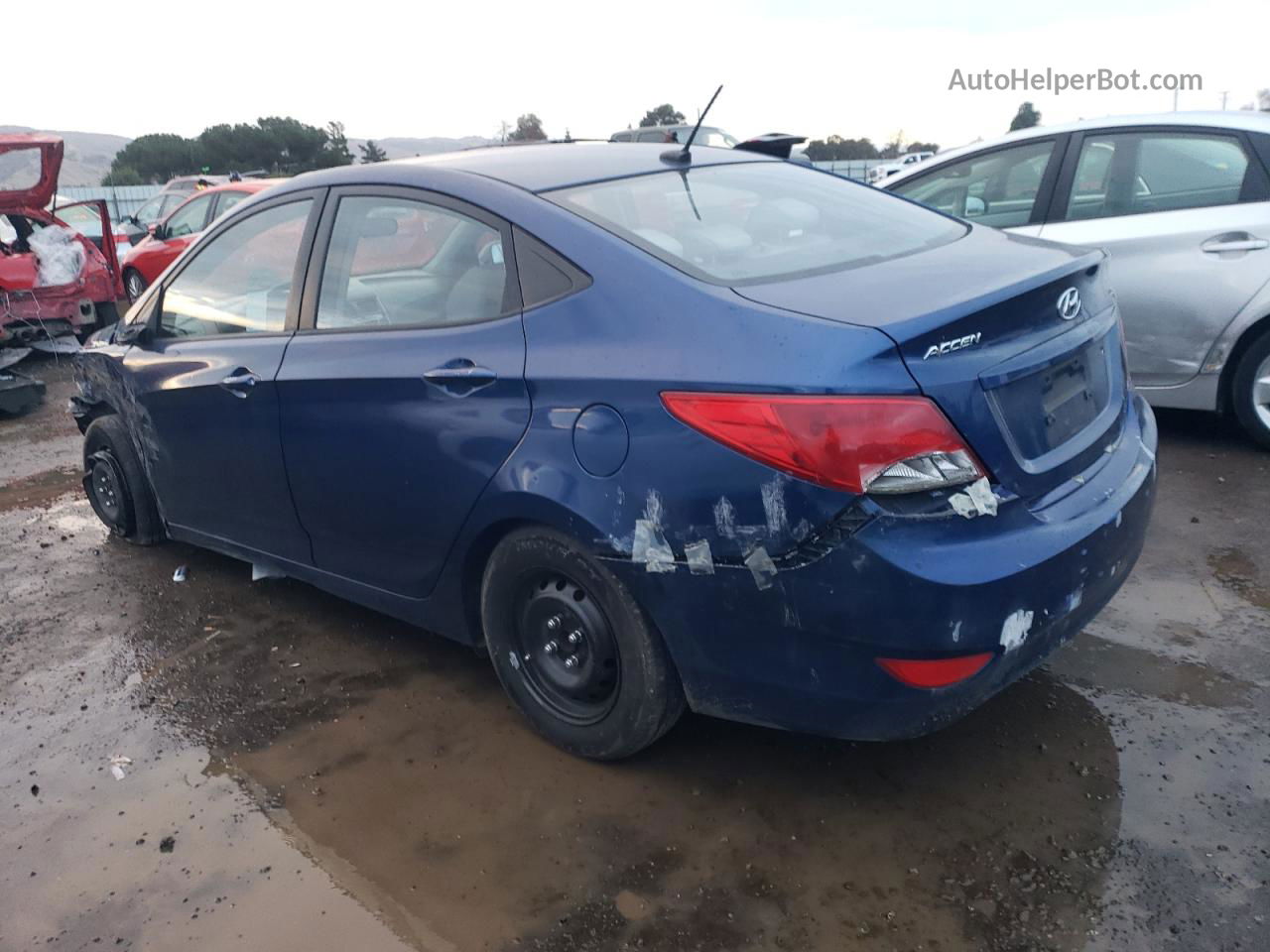 2015 Hyundai Accent Gls Blue vin: KMHCT4AE0FU919998