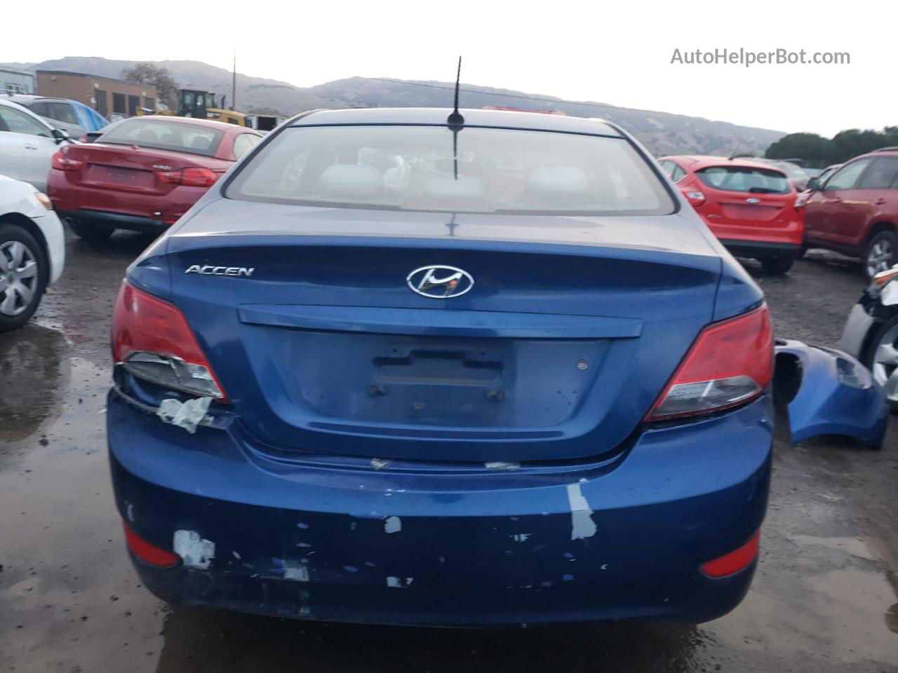 2015 Hyundai Accent Gls Blue vin: KMHCT4AE0FU919998