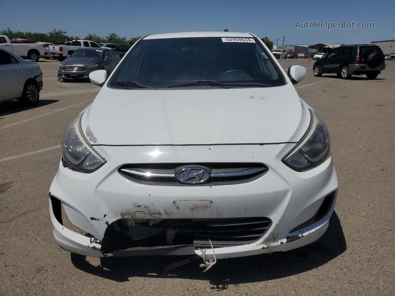 2015 Hyundai Accent Gls White vin: KMHCT4AE0FU926837